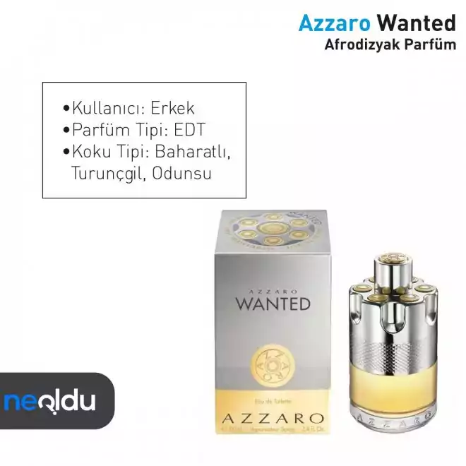 Azzaro Wanted afrodizyaklı parfüm, baharatlı ve odunsu notaları ile maskülen