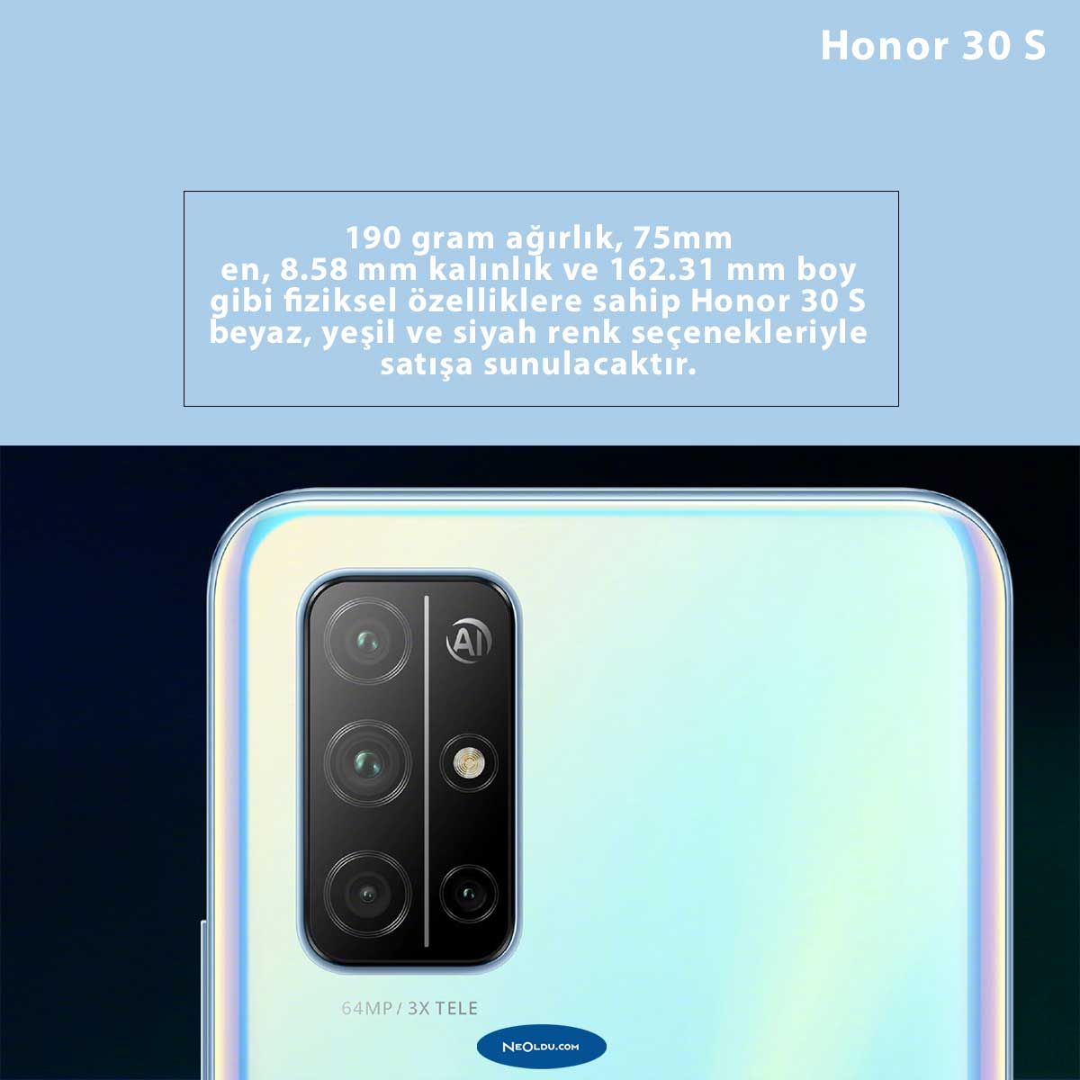 Honor 30 S Tasarım