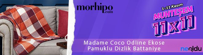 Madame Coco Odline Ekose Pamuklu Dizlik Battaniye