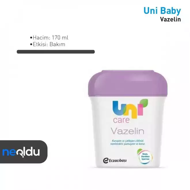 Uni Baby Vazelin - Yoğun nemlendirme ve onarım