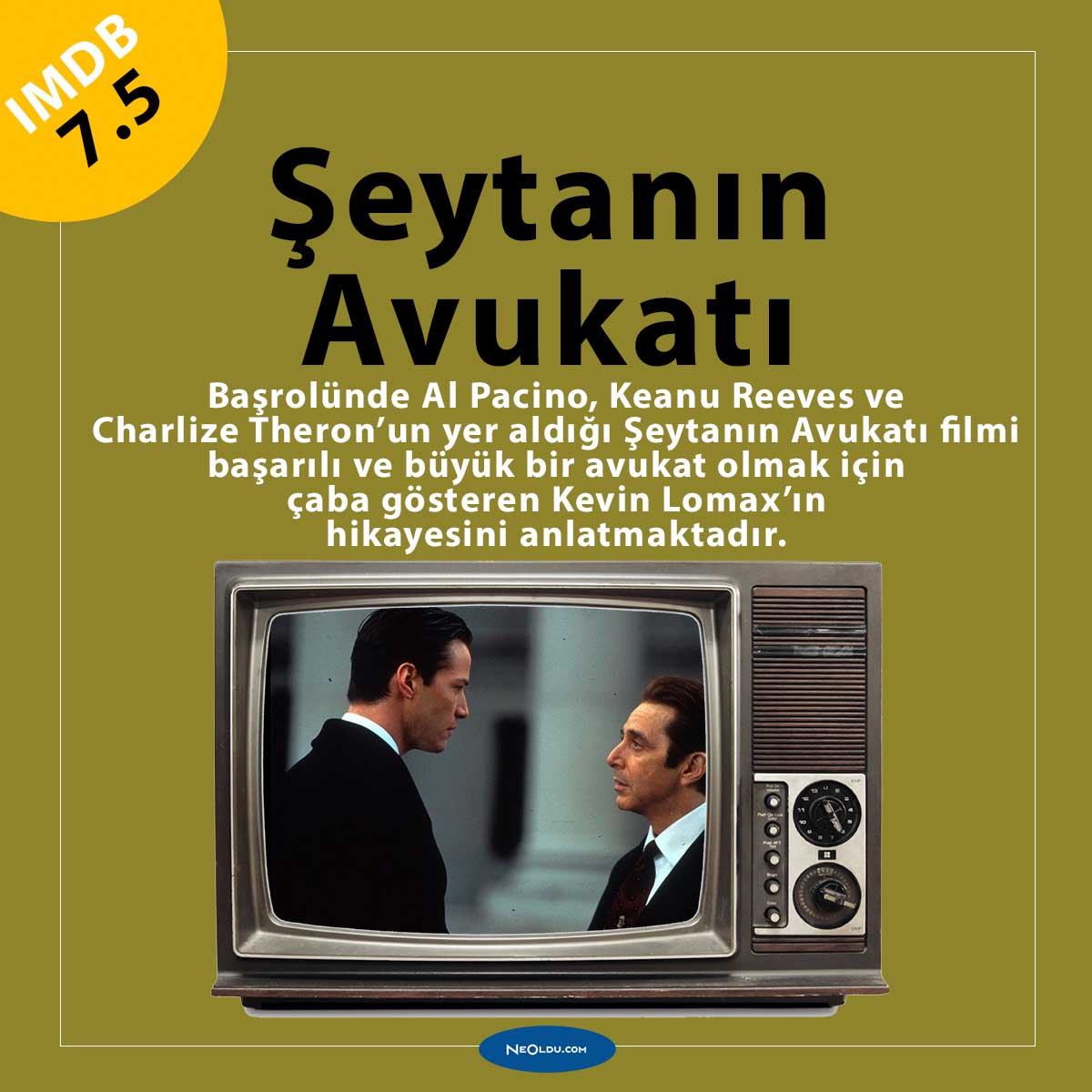 Şeytanın Avukatı Charlize Theron Keanu Reeves ve Al Pacino