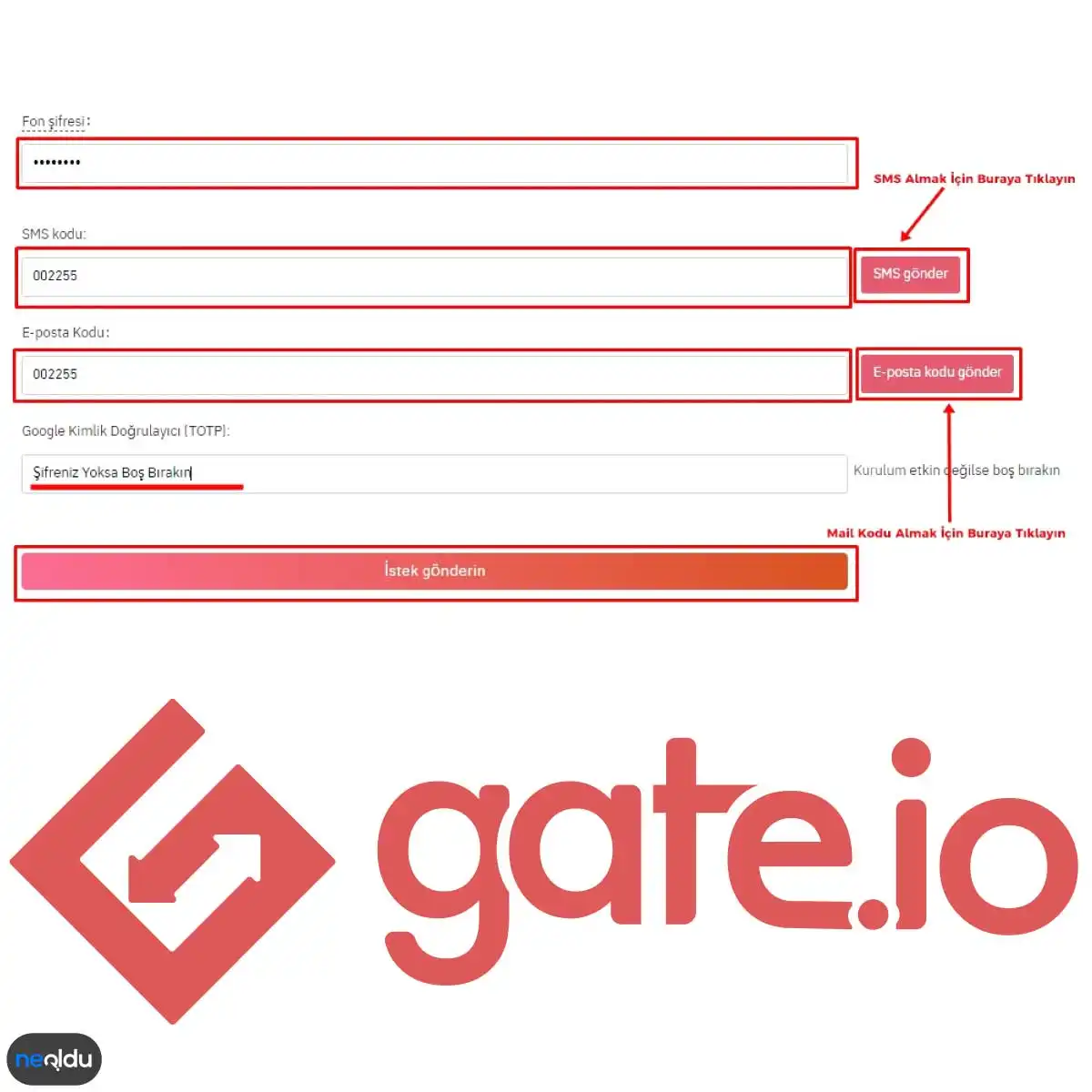 Gate.io Para Çekme İşlemi