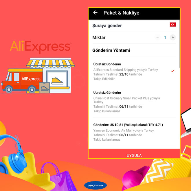 Aliexpress Standart Nakliye