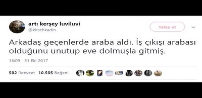 arabası olduğunu unutan adam