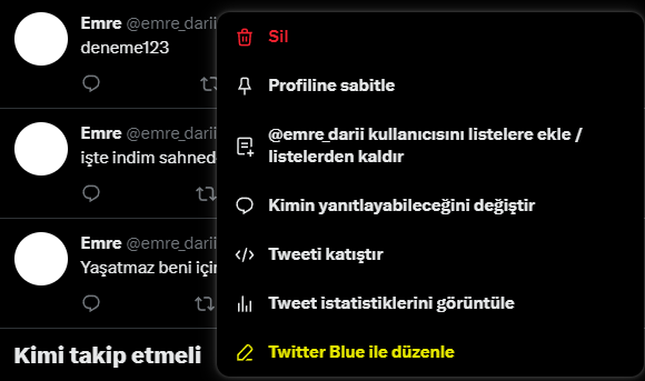 Atılan Tweet Nasıl Düzenlenir?