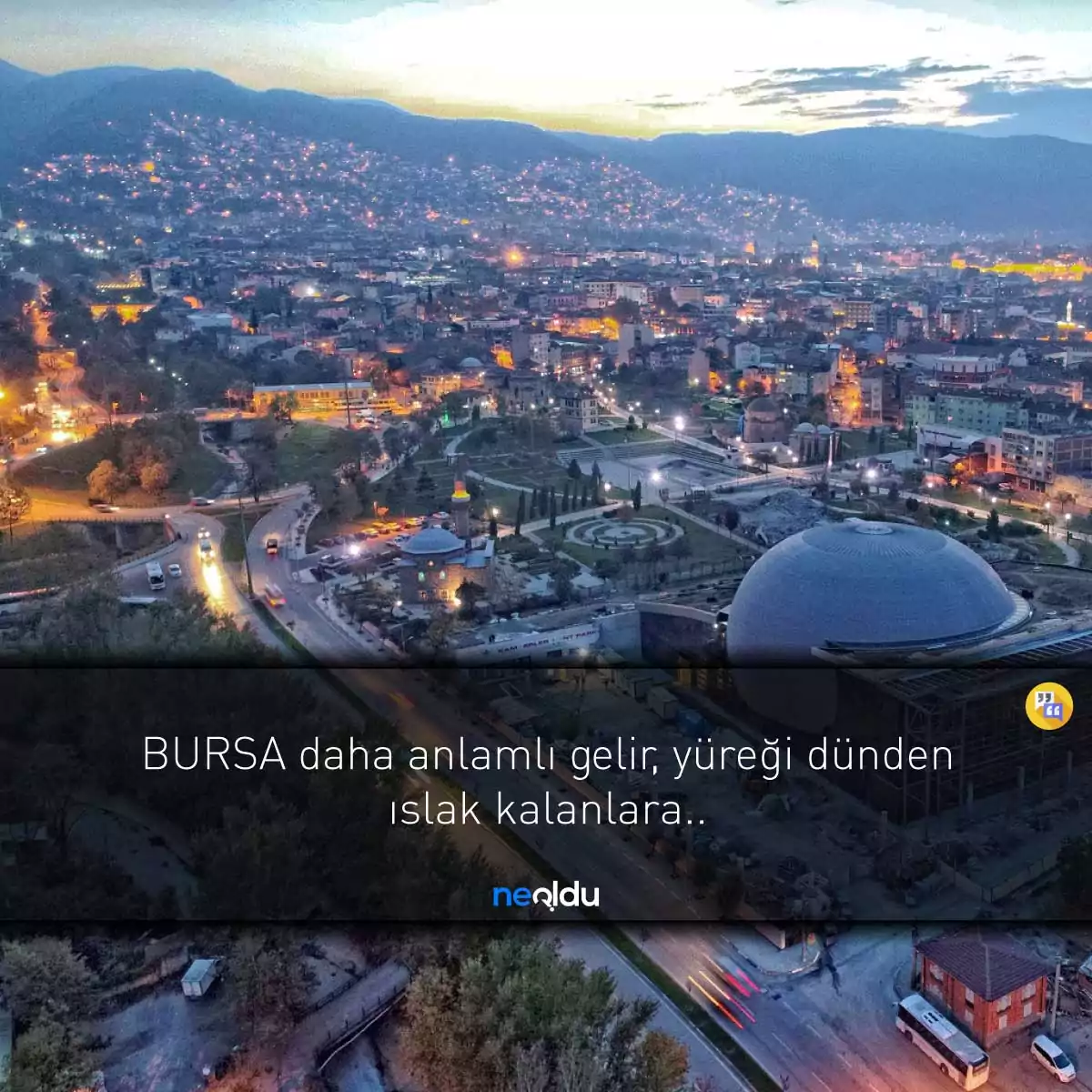 Bursa manzarasını yansıtan görsel