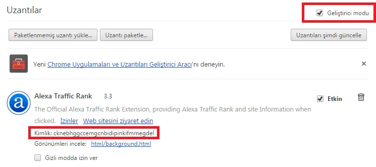 Chrome eklentileri güvenliği