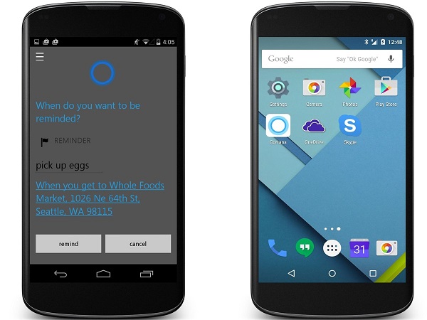 Cortana Android'de