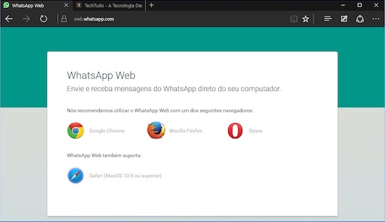 Edge WhatsApp Web