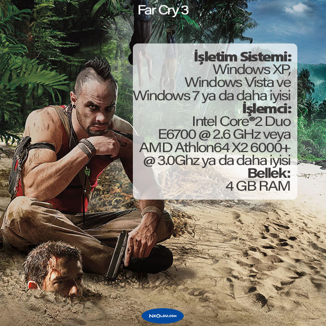 Far Cry 3 Sistem Gereksinimleri