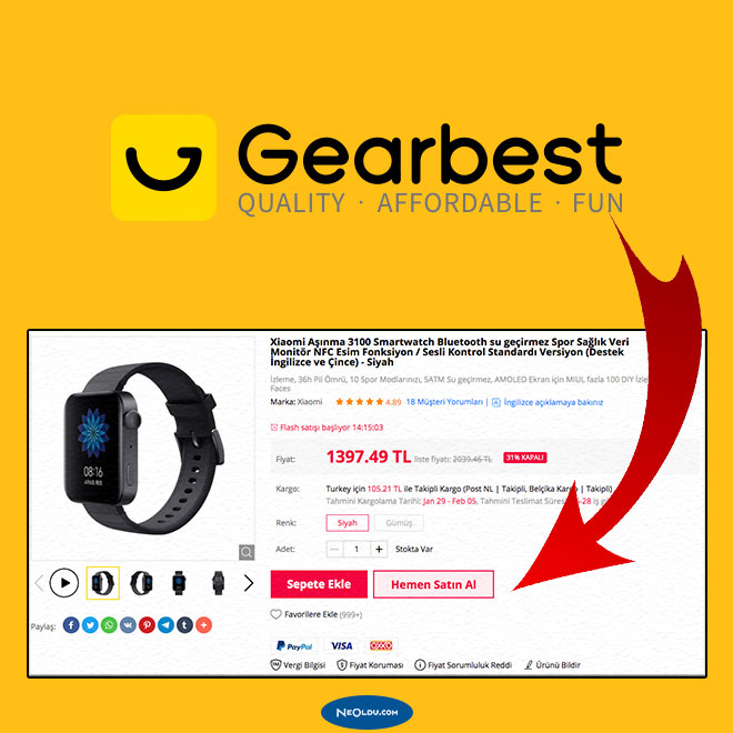 Gearbest Ödeme Yöntemleri