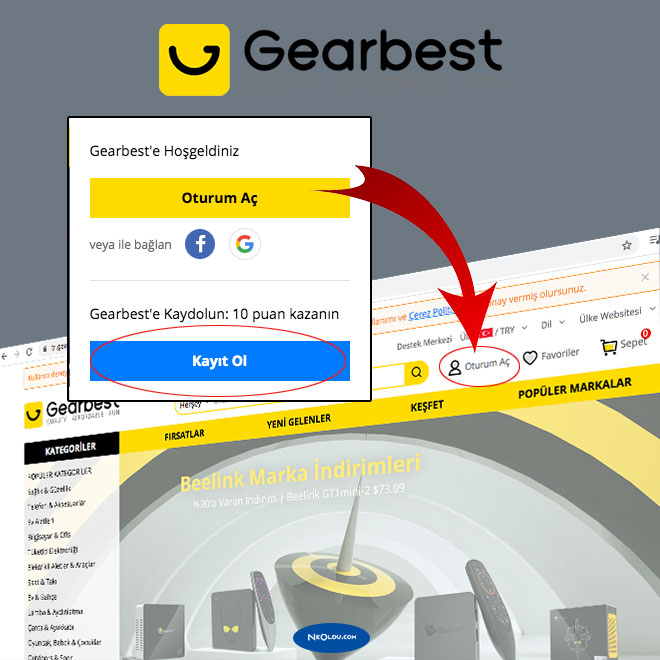 Gearbest Üyelik