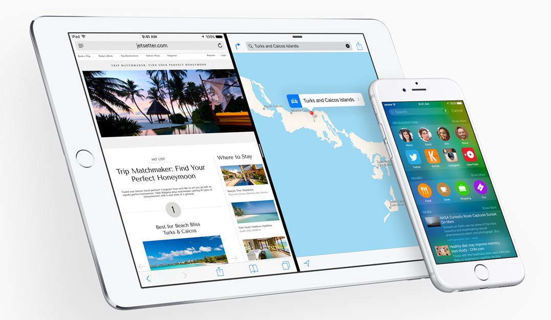 ios9 ipad ekranı