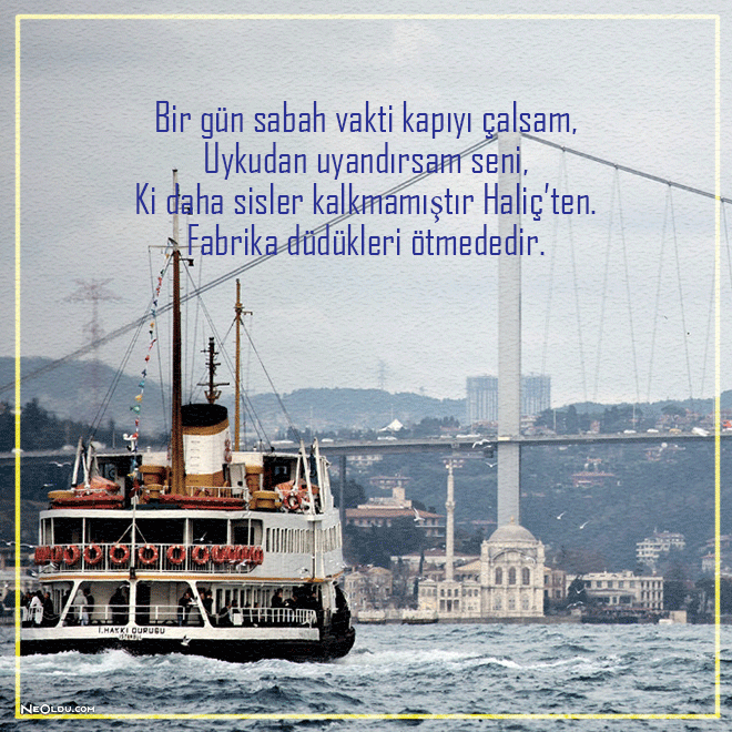 istanbul ile ilgili sözler şiirler