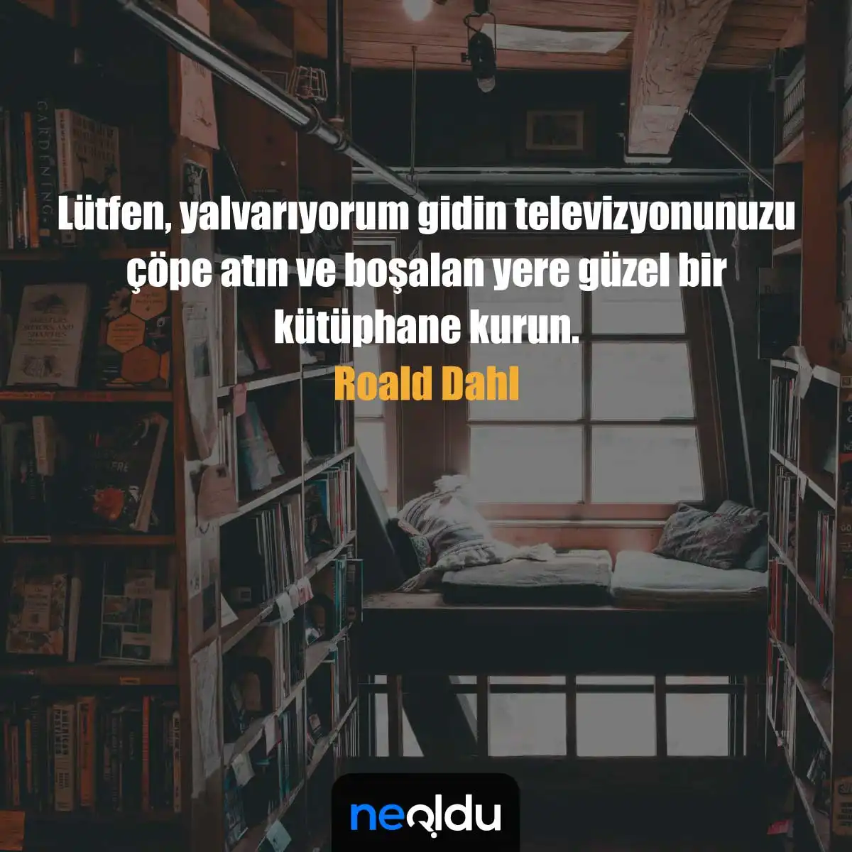 Sessiz kütüphane ortamı görseli