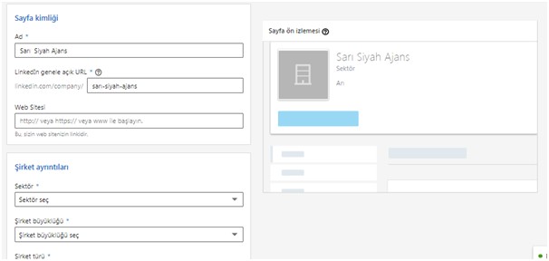 Linkedin Şirketi Hesabı 