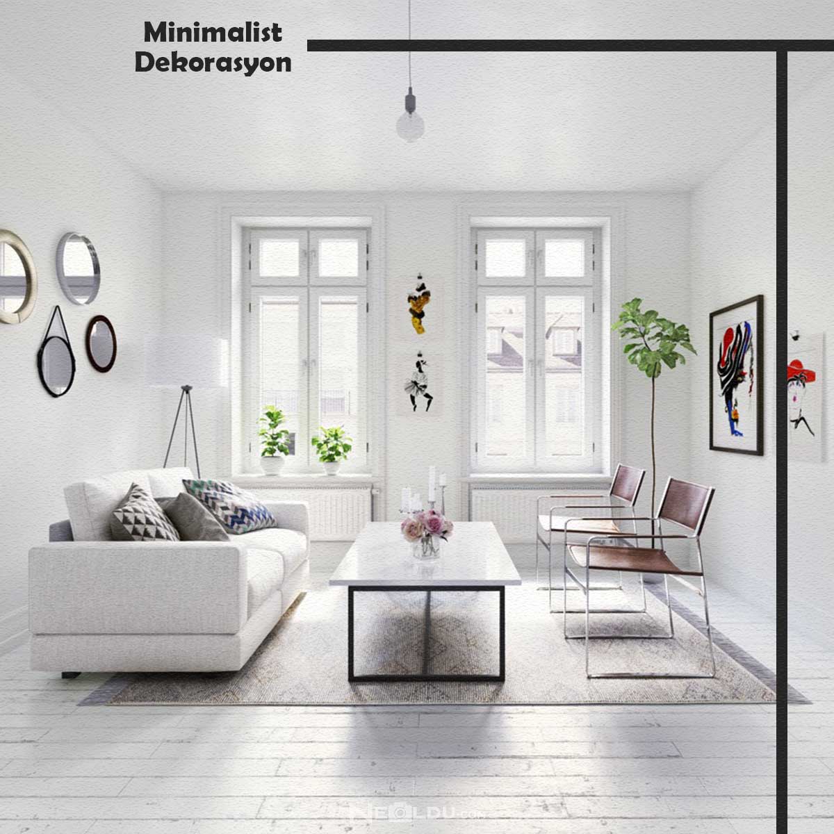 Minimalist ev dekorasyon örneği