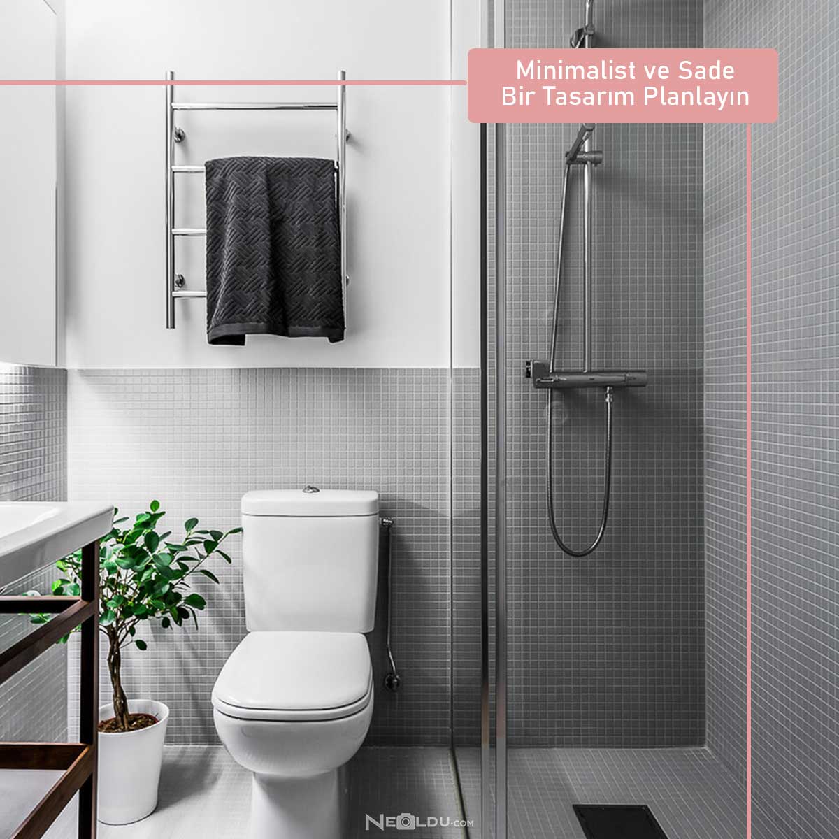 Modern ve minimalist banyo tasarım örneği