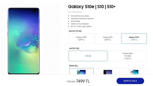 Samsung Yeni Telefonu Galaxy S10+ Plus Özellikleri ve Fiyatı