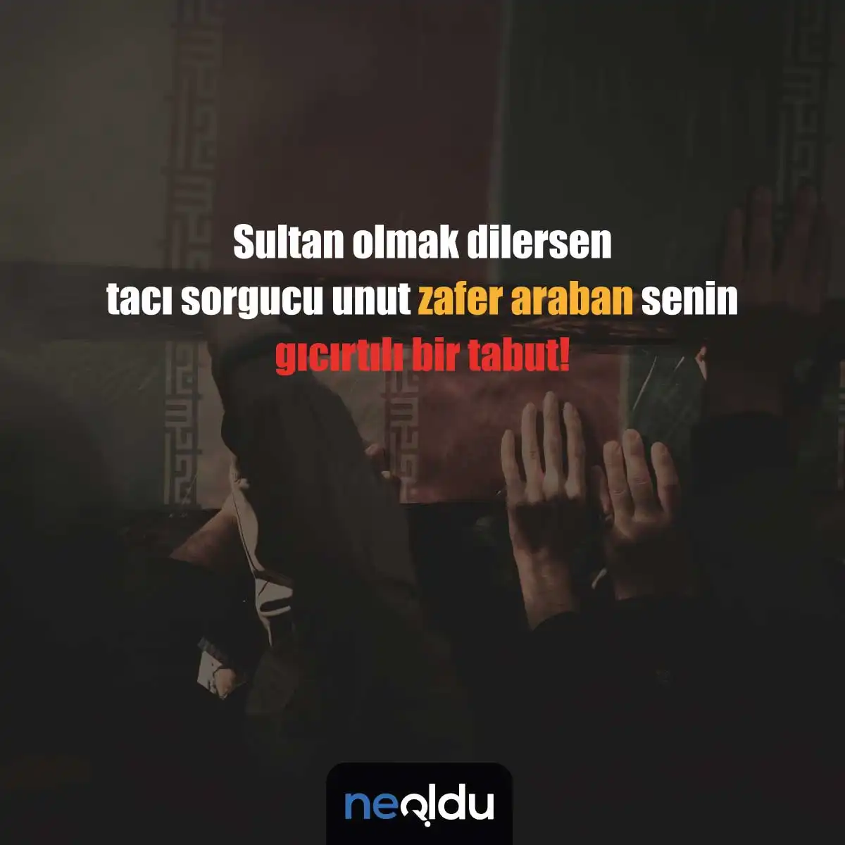 Tek kişilik tabut sözünü vurgulayan resim