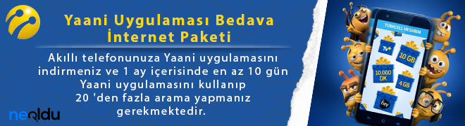 Turkcell Bedava İnternet