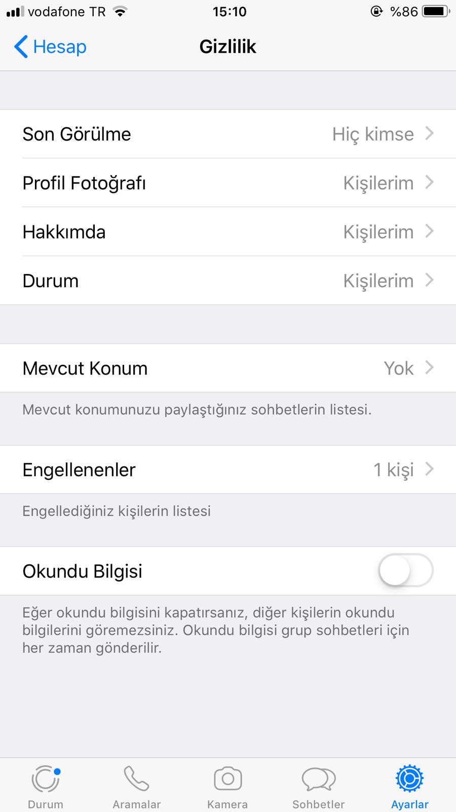 whatsapp parmak izi okuma