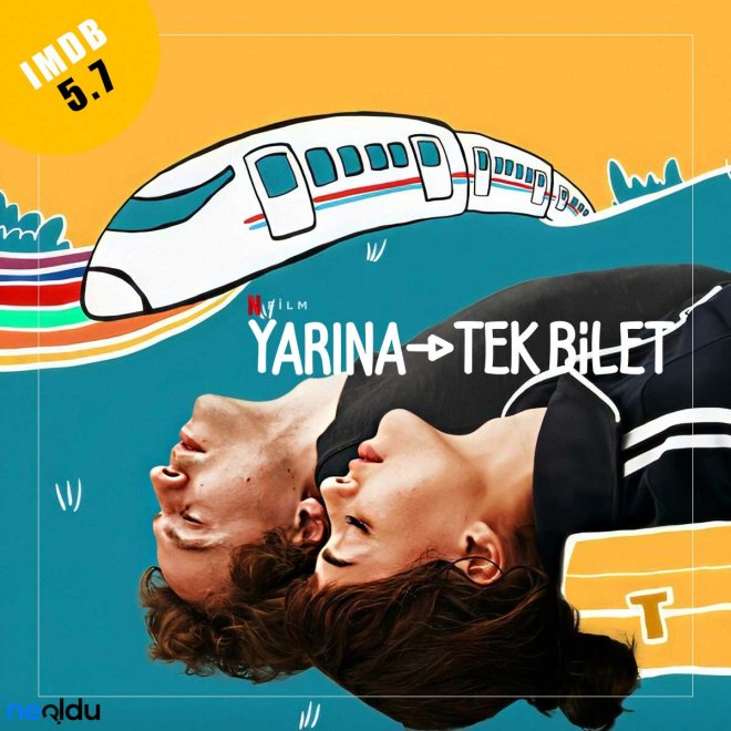 Yarına Tek Bilet filminde tren yolculuğunda tanışan çift sahnesi